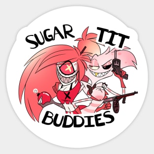 Sugar Tit BFFs Angel Dust and Cherry Bomb Sticker Sticker